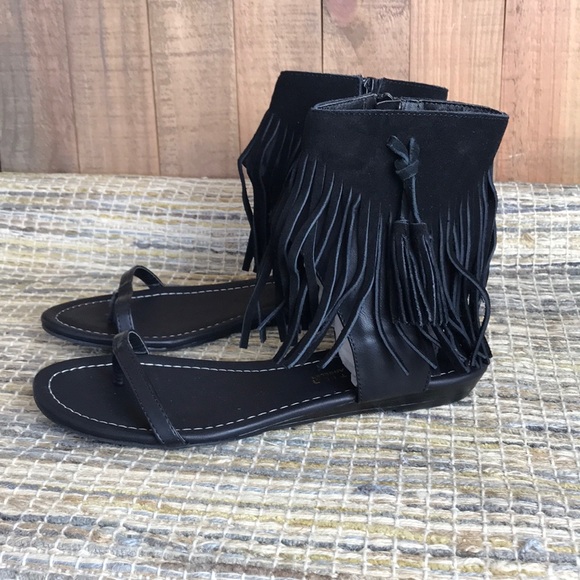 Very Volatile Los Angelas Fringed Sandals Size 10 - Picture 5 of 7